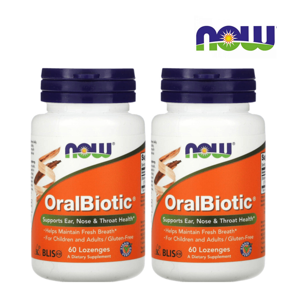 나우푸드 나우푸드 구강유산균 <b>오랄</b><b>바이오틱스</b> 60정 2개