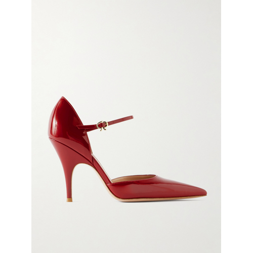 GIANVITO ROSSI 뉘 페이턴트 가죽 펌프스 95mm - 레드
