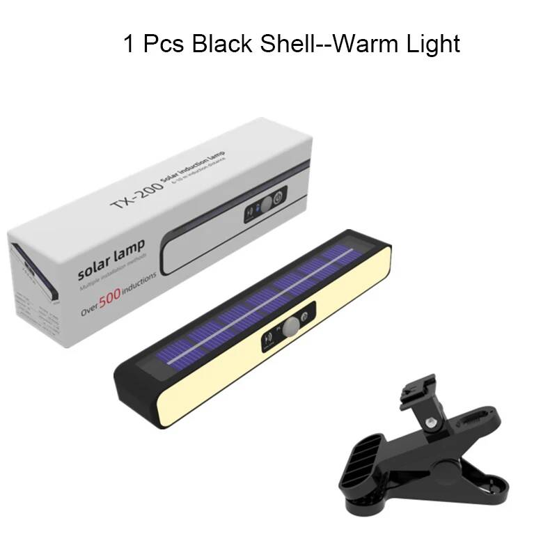 야외벽등 외벽등 방수 인테리어 1/2개 휴대용 태양광 클립 램프 3가지 모드 PIR 모션 센서 조명 야외 정원 벽등 발코니 현관등  1Pcs-Clip-Warm