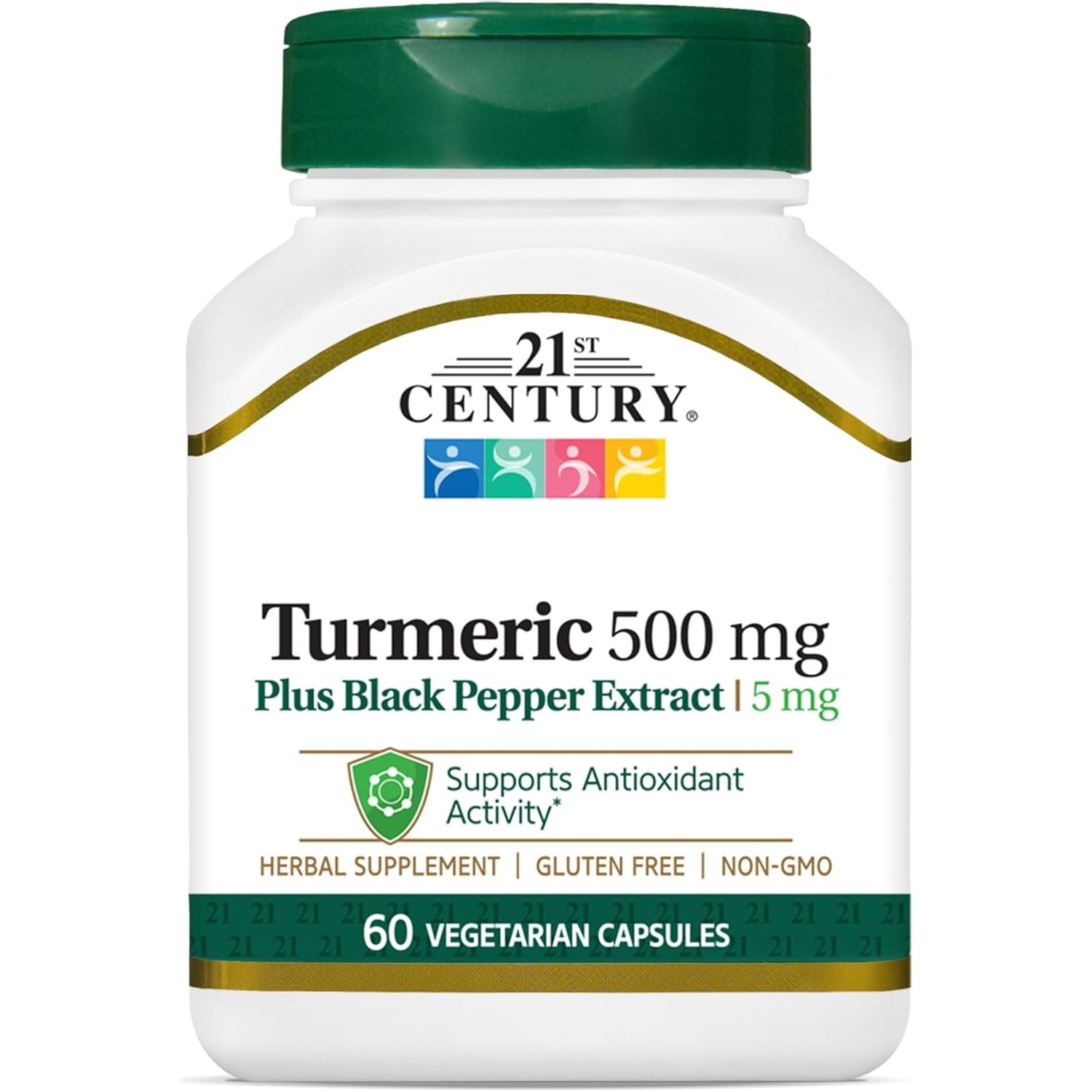 21세기센트리 <b>터메릭</b> 500mg 플러스 블랙 페퍼 추출물 5mg 60베지캡슐  1개