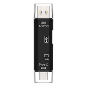 비즈 3in1 멀티 카드리더기 5핀 C타입 USB (블랙)