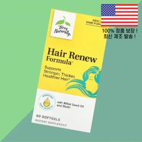테리 내추럴 <b>헤어 리뉴 포뮬러</b> 60 소프트젤 캡슐 Terry Naturally Hair Renew Formula Softgels