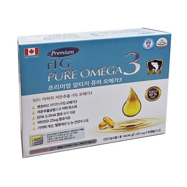 <b>프리미엄 알티지 퓨어 오메가3</b> 120캡슐