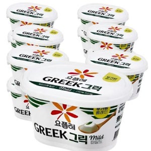 빙그레 요플레 그릭 마일드 요거트 무가당 플레인 400g(12입)