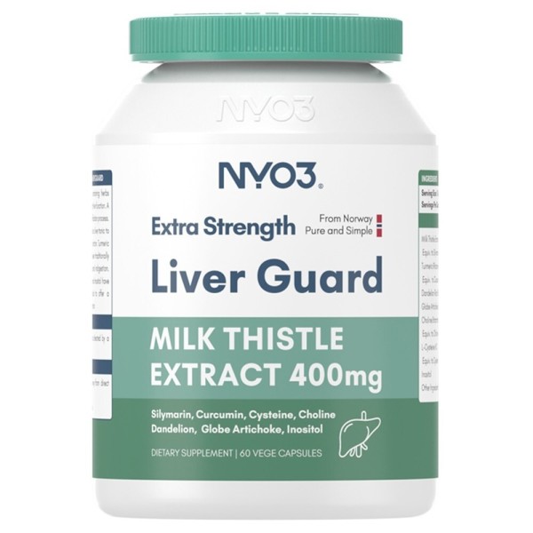 NYO3 <b>엑스트라</b> 스트랭스 <b>리버</b> 밀크씨슬 엑스트랙트 400mg 60정 1통