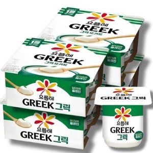 빙그레 요플레 그릭 달지않은 플레인 요거트 80g(16입)