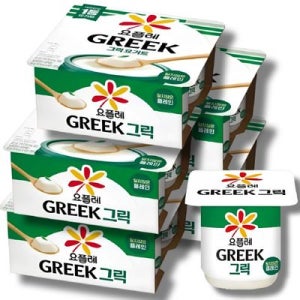 빙그레 요플레 그릭 달지않은 플레인 요거트 80g(20입)