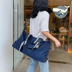 [라일리] Rly 심플 네이비 대형 수납가방 여행용 보스턴백