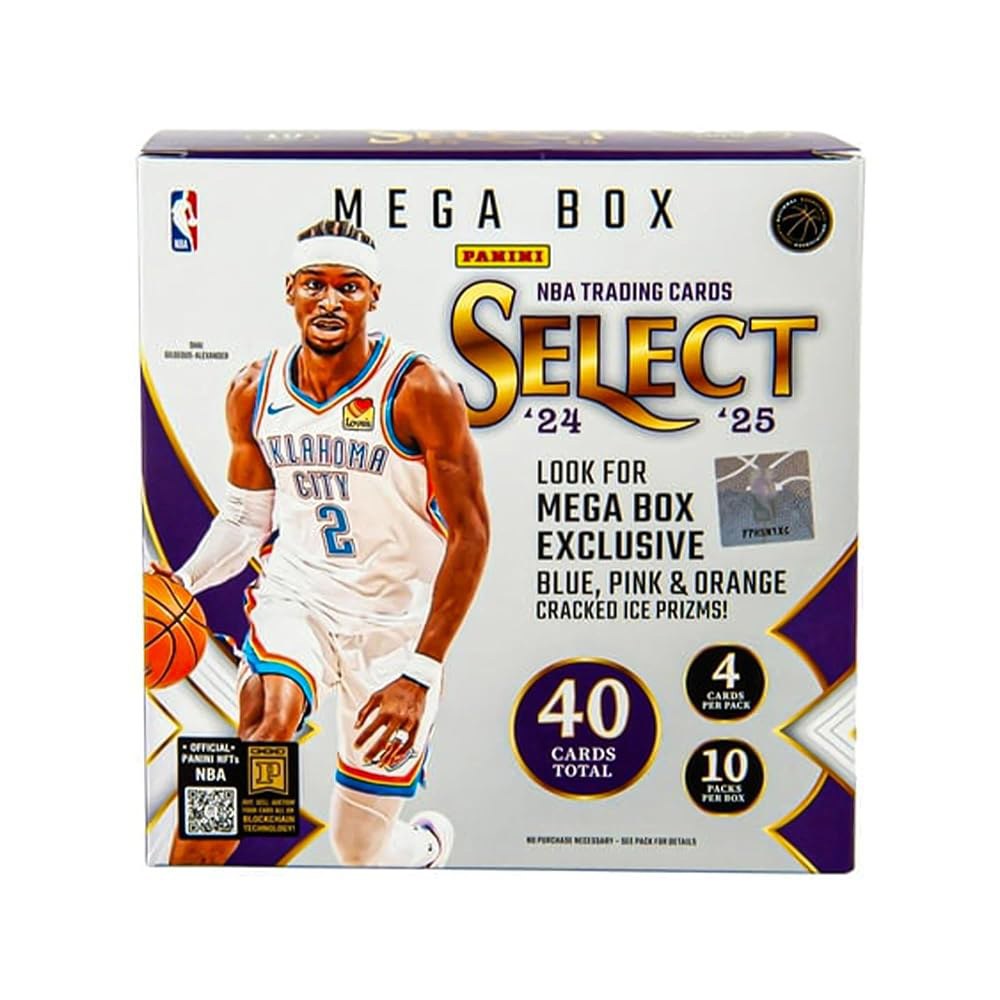 2024 u201325 파니니 셀렉트 NBA 농구 메가 박스 u2013 트레이딩 카드 소매 프라임 루키 인서트 봉인 상자