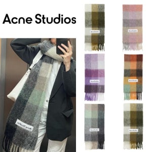아크네 스튜디오 모헤어 체크 밸리 목도리 13종 색상
