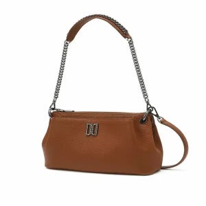 닥스 DAKS DCBA5F322 [HILTON] 브라운 DD로고 천연가죽 체인 스몰 숄더백 363404