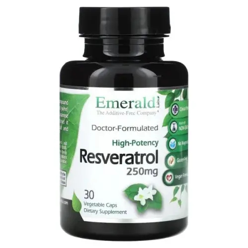 <b>Emerald Laboratories</b> 레스베라트롤 250mg 베지 캡슐 30정