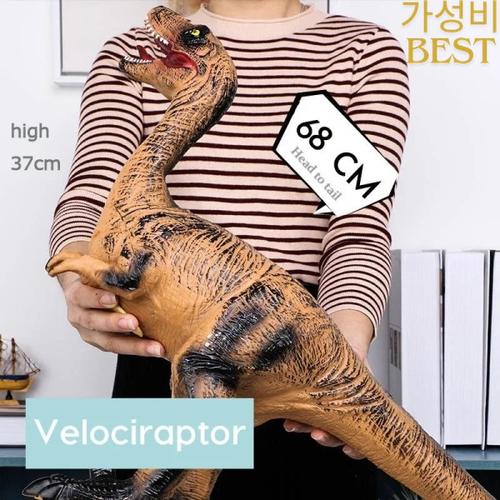 68CM 큰 크기 공룡 장난감 쥬라기 <b>티라노</b>사우루스 렉스 소프트 인형 벨로시 랩터 상어 세계 모델 소년을위