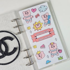 A6) 세이빙베어 50만원 6공 저축 현금 속지, 나랑노랑