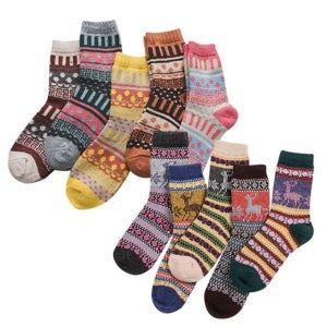 엔비 노르딕 겨울 양말 세트 5개입 남녀 공용 선물