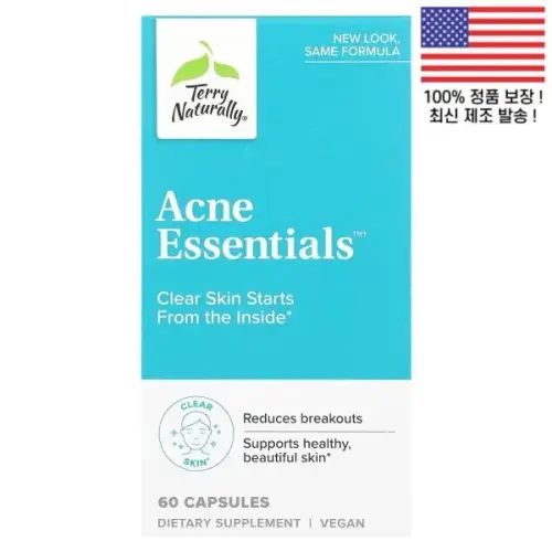 <b>테리 내추럴리 여드름</b> 에센셜 60캡슐 Terry Naturally Acne Essentials 60 Capsules