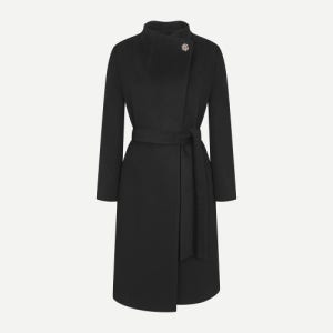 [캐리스노트] 반하이넥 벨티드 롱코트 CNEWCTA01BK CNEWCTA01BK