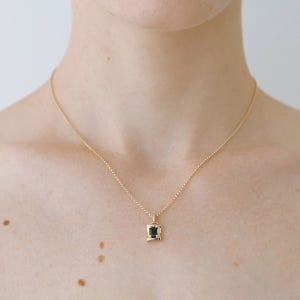 [플릿] SAND DUNE STONE NECKLACE (ONYX) - GOLD