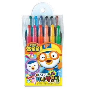 지구화학 뽀로로 미니 샤프식색연필 12색 갑 12개입