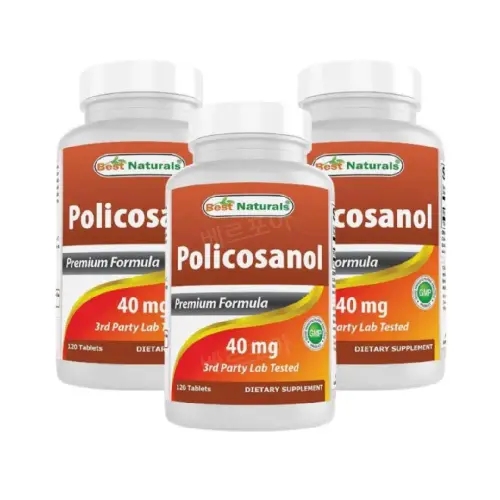 <b>베스트내추럴스 폴리코사놀</b> 40mg 120정 3개 프리미엄 포뮬라