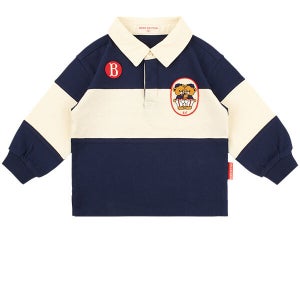 [베베드피노] 트윈 베어스 베이비 컬러 블록 럭비 티셔츠_BP53TC159