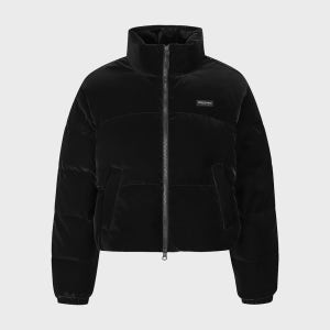 [디스커버리 익스페디션] 여성 헤이니 글로우 다운 숏패딩 (Neon Black)