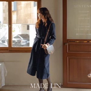 [특가 20% ★한정수량][베스트특가 1만1천원 할인]MADE LIN루빈드 캐주얼무드 코듀로이 투웨이 셔츠원피스[size:F(55~66)]