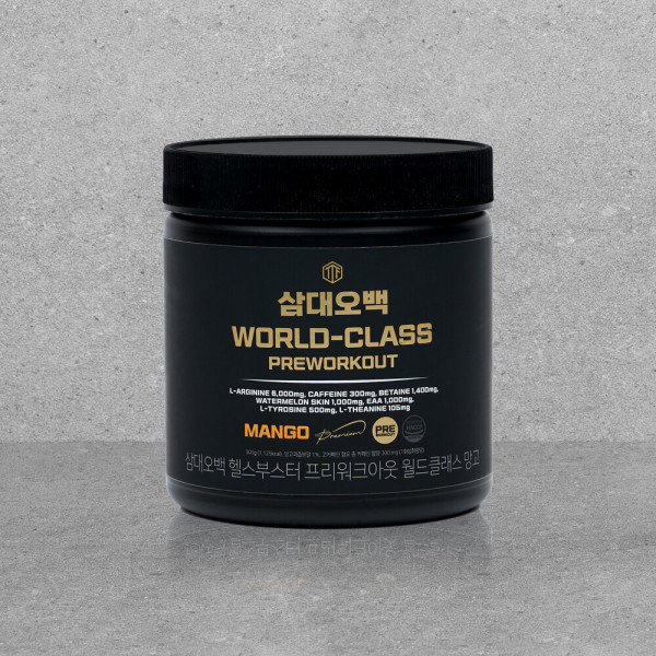 삼대오백 삼대오백 부스터 월드클래스 분말 프리워크아웃 운동전부스터 망고 1통 x 300g