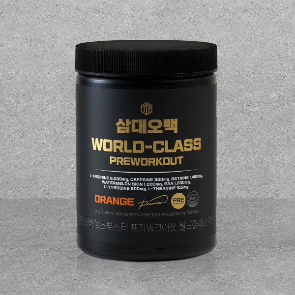 삼대오백 삼대오백 부스터 월드클래스 분말 프리워크아웃 운동전부스터 오렌지 1통 x 700g