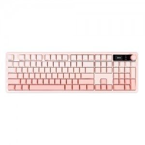 QSENN Q104 LCD 풀윤활 가스켓 유무선 기계식 그라데이션 핑크베리 (저소음 핑크솔트축)