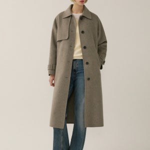 울 건플랩 핸드메이드 롱 코트_TWHCTP80030