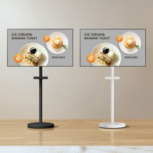 삼성전자 삼성 사이니지 80.1cm LH32QMC  스마트미러링 피봇지원 이동식 스탠드 구성 대형 모니터 무빙 스탠드