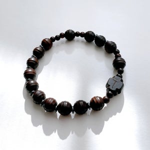 골뱅이 벽조목 벼락맞은 대추나무 헤마타이트 묵주팔찌, 에이플로