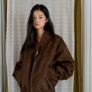 [포에트서울] [인플루언서 착용] faux suede blouson_brown