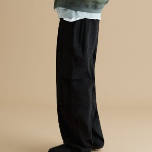 [엔비에이] 피치 원턱 카고 팬츠(N254PT021P) 블랙 N254PT021P