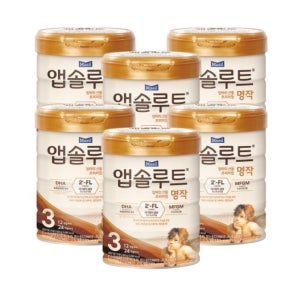앱솔루트 명작 2FL 분유 3단계 (12~24개월) 800g 6캔
