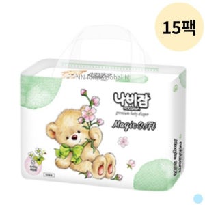 나비잠 매직소프트 밴드형 아기 기저귀 소형 44p 15팩