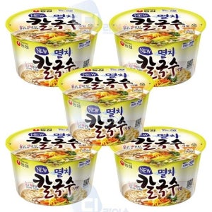 농심 멸치칼국수 75g 5개 컵라면 건면 용기면 사발
