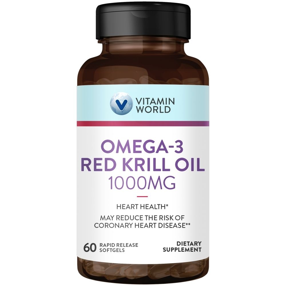 비타민월드 오메가-3 <b>레드 크릴 오일 1000MG</b>