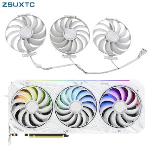 ASUS ROG Strix RTX 3070 3080 Ti 3090 화이트 OC 에디션 게이밍 선풍기 그래픽 선풍기, 95mm CF1010U12S RTX3070 RTX3080 RTX