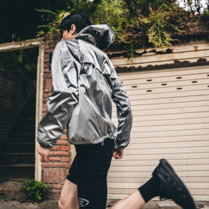 레인레임,공용 nowherefast running 러닝 윈드브레이커 실버