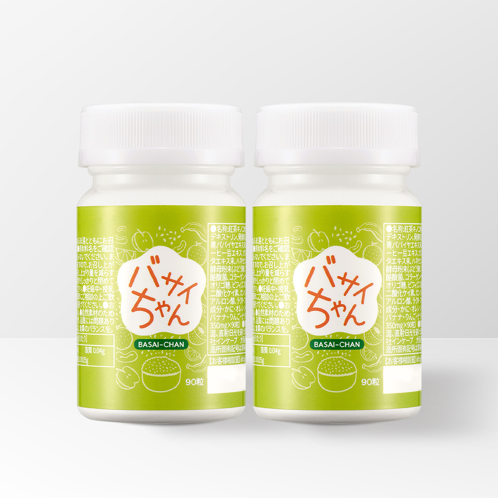 일본 천연효모 <b>곡물 자연 발효 효소</b> 바사이짱 90정 2통  2개