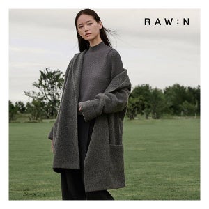 로우앤 25FW 프리미에르 폭스블렌딩 하프 니트코트 1종