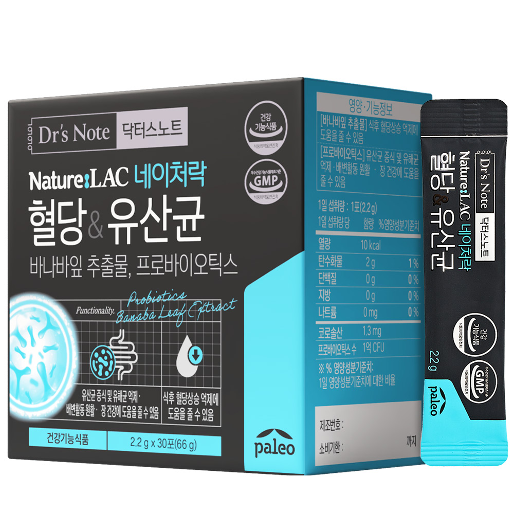 팔레오 네이처락 혈당 앤 유산균 2.2g x 30포, 6개