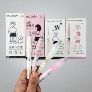 타코타코 젤펜 0.5 4개입 세트 그립감 좋고 잘 써지는 예쁜 볼펜 젤펜세트 실리콘젤펜