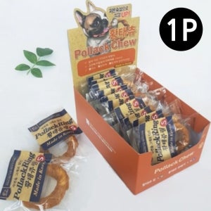 친절한탄씨 황태츄 강아지 S 1P 간식 하드링 개육포 강아지 애완용품 애완간식 져키