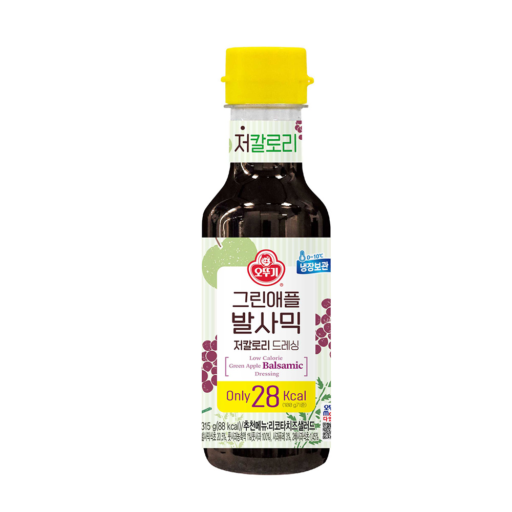 오뚜기 그린애플 발사믹 저칼로리 드레싱 315g, 1개