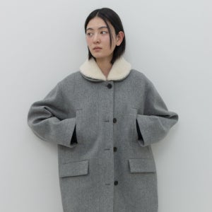 [지비에이치어패럴] WOOL HALF SINGLE COAT / GREY