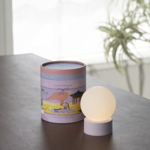 글로거 미니문 포터블 테이블 조명 무선 Led 무드등 (9색변환,밝기조절) 드리미라일락