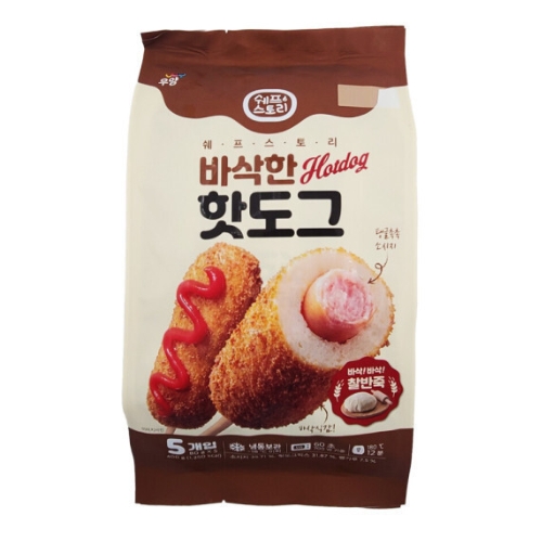 우양 쉐프스토리 바삭한 핫도그 오리지널